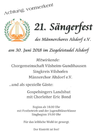 21. Sängerfest 21. Sängerfest