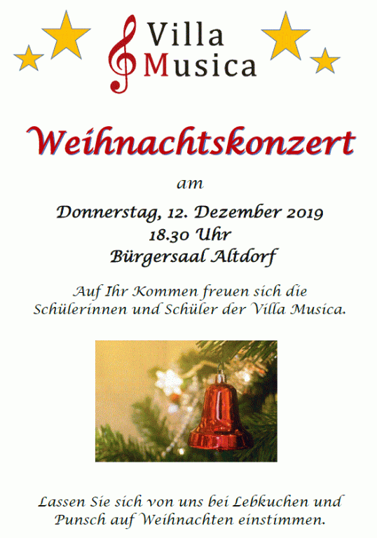 Weihnachtskonzert 2019 Weihnachtskonzert 2019