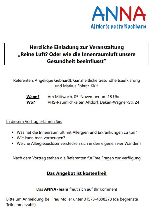 Vortrag ANNA Reine Luft
