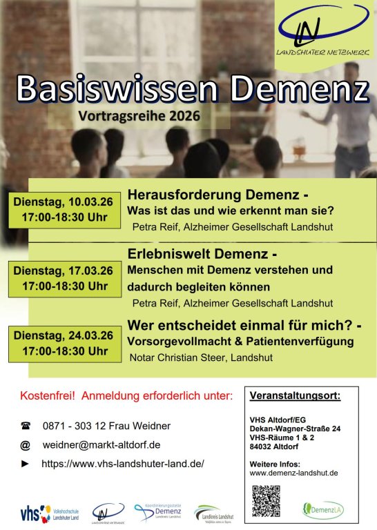Veranstaltungen Demenz 2026