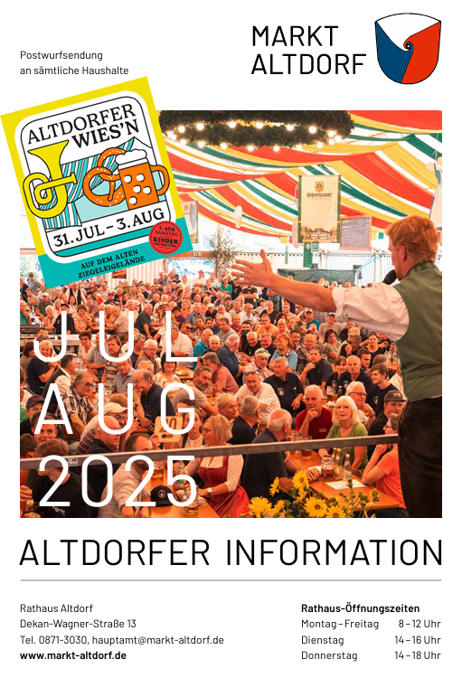 Titelseite Infoblatt Juli August 2025
