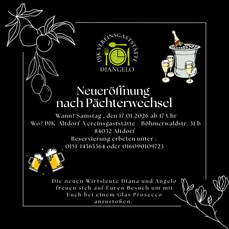 Neueröffnung DJK Vereinslokal