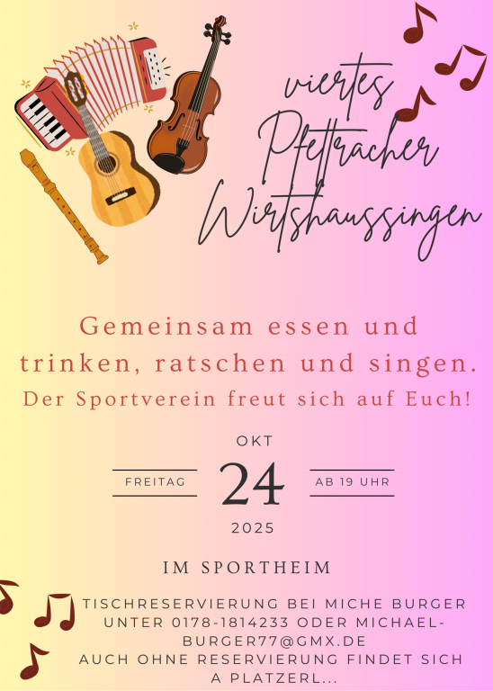 Wirtshausssingen Pfettrach