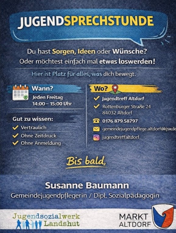 Jugendsprechstunde Plakat