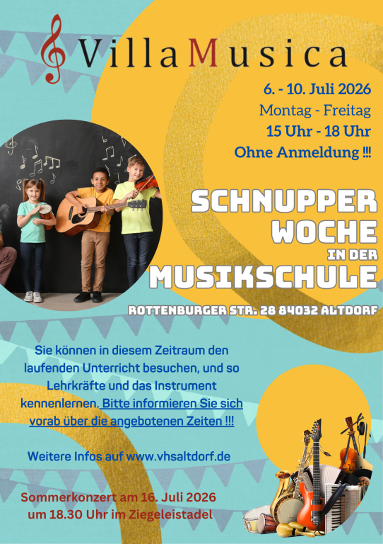 Schnupperwoche Villa Musica 2026