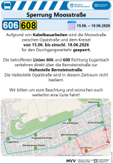 Umleitungsplan Stadtbus Moosstr