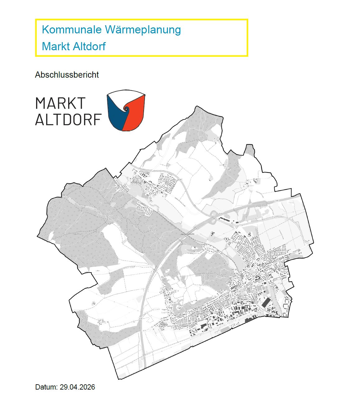 Bild Abschlussbericht Kommunale Wärmeplanung