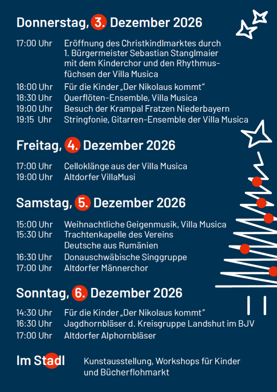 Programm Christkindlmarkt 2026